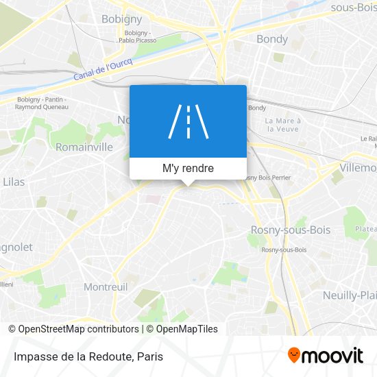 Impasse de la Redoute plan