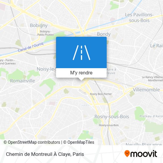 Chemin de Montreuil À Claye plan