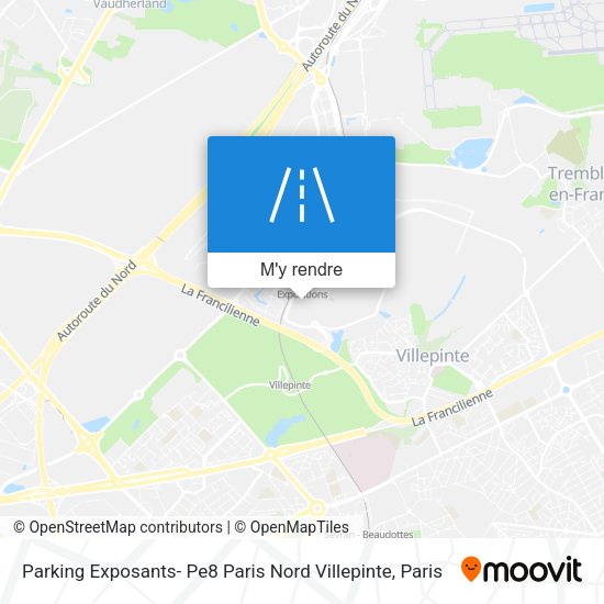 Parking Exposants- Pe8 Paris Nord Villepinte plan