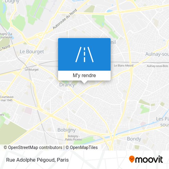 Rue Adolphe Pégoud plan