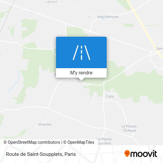 Route de Saint-Soupplets plan
