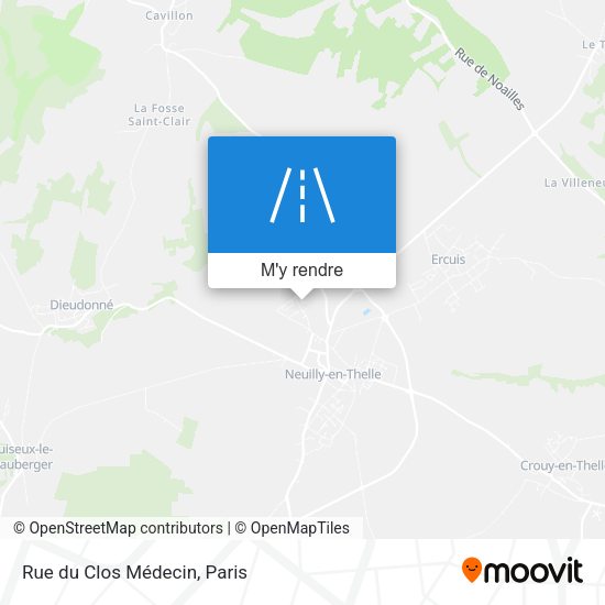 Rue du Clos Médecin plan