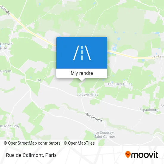 Rue de Calimont plan