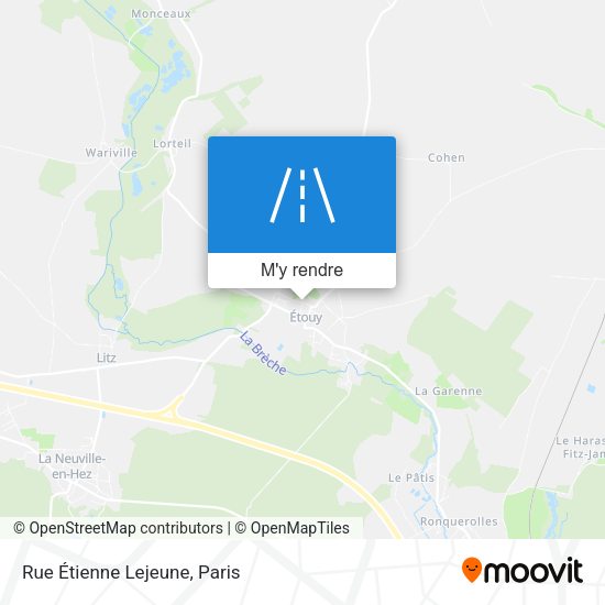 Rue Étienne Lejeune plan