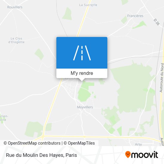 Rue du Moulin Des Hayes plan
