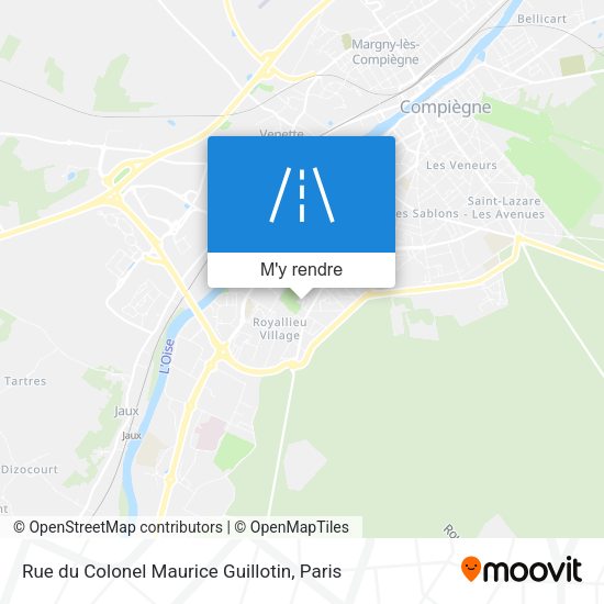 Rue du Colonel Maurice Guillotin plan