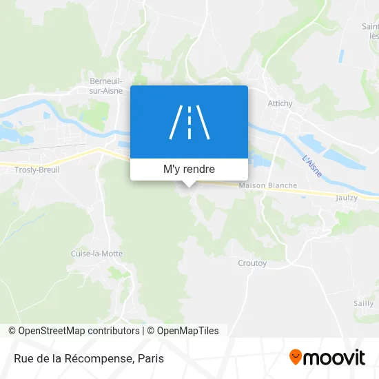 Rue de la Récompense plan