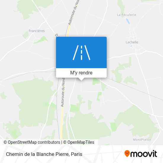 Chemin de la Blanche Pierre plan