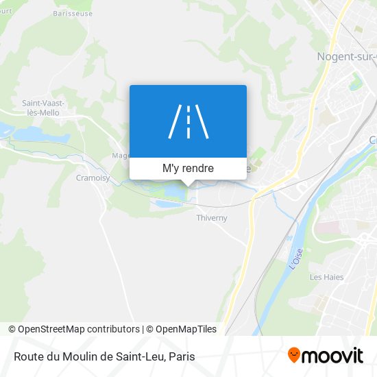 Route du Moulin de Saint-Leu plan