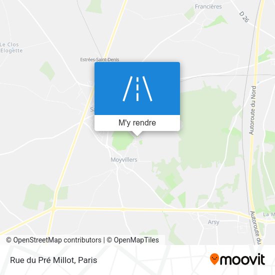 Rue du Pré Millot plan
