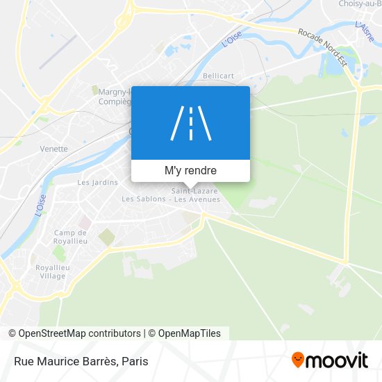 Rue Maurice Barrès plan