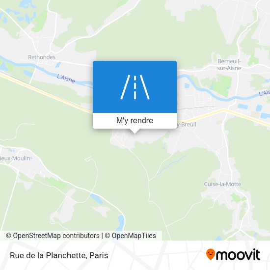 Rue de la Planchette plan