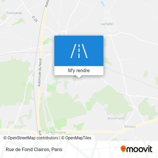 Rue de Fond Clairon plan