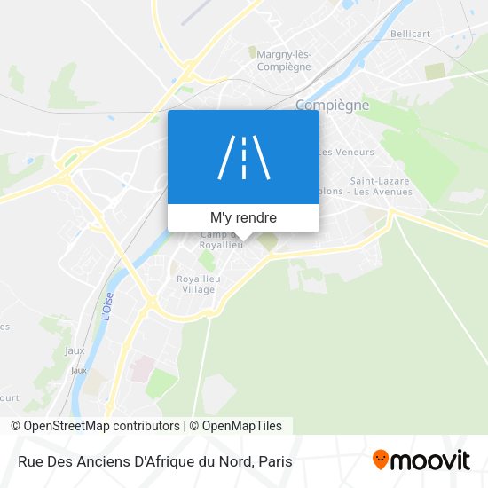 Rue Des Anciens D'Afrique du Nord plan