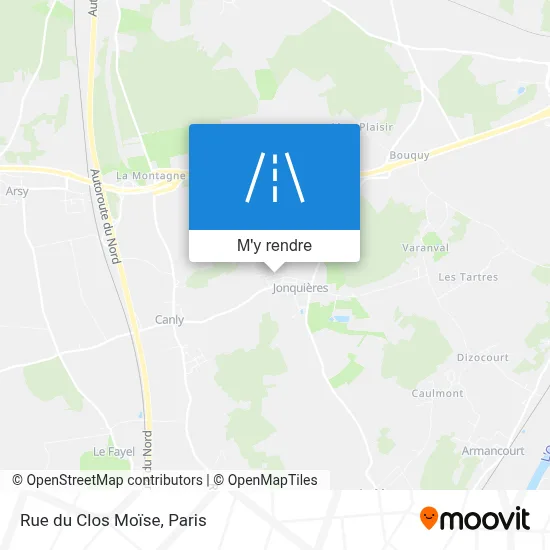 Rue du Clos Moïse plan