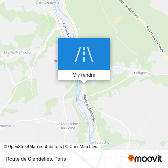 Route de Glandelles plan