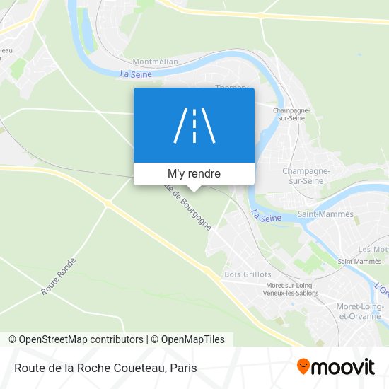 Route de la Roche Coueteau plan