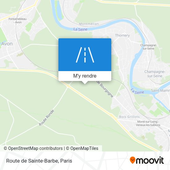 Route de Sainte-Barbe plan