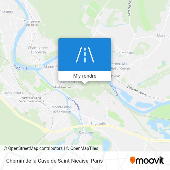 Chemin de la Cave de Saint-Nicaise plan