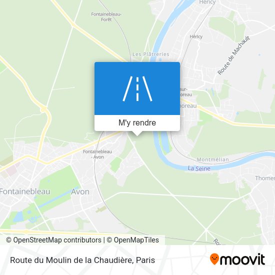 Route du Moulin de la Chaudière plan