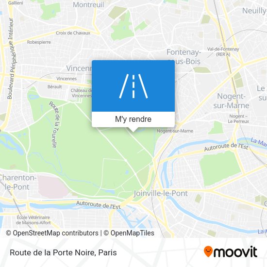 Route de la Porte Noire plan