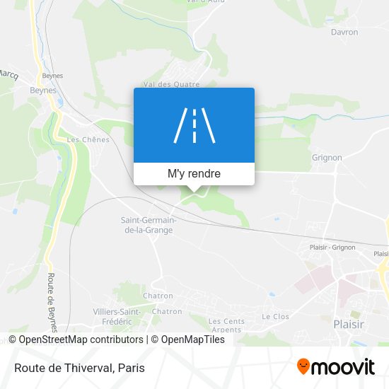 Route de Thiverval plan