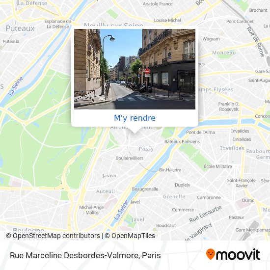 Rue Marceline Desbordes-Valmore plan