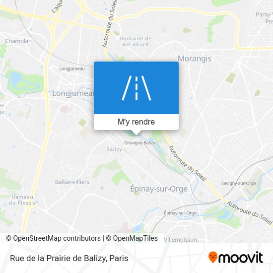 Rue de la Prairie de Balizy plan