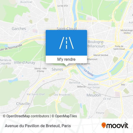 Avenue du Pavillon de Breteuil plan