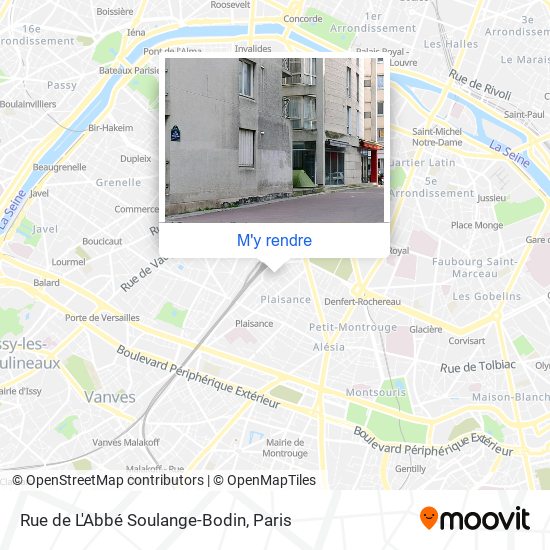 Rue de L'Abbé Soulange-Bodin plan