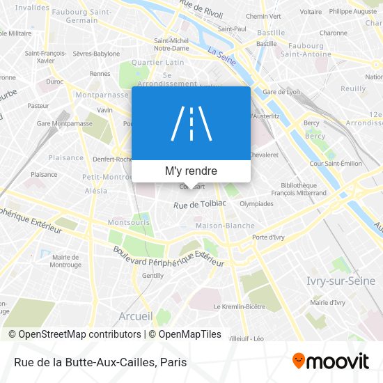 Rue de la Butte-Aux-Cailles plan