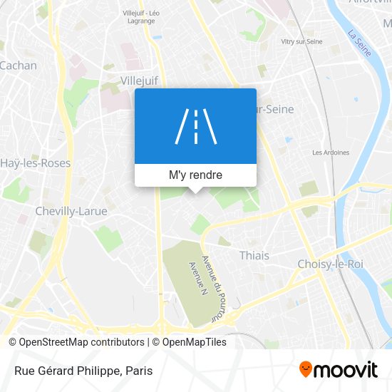 Rue Gérard Philippe plan
