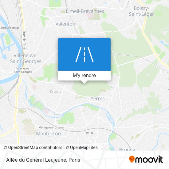 Allée du Général Leujeune plan