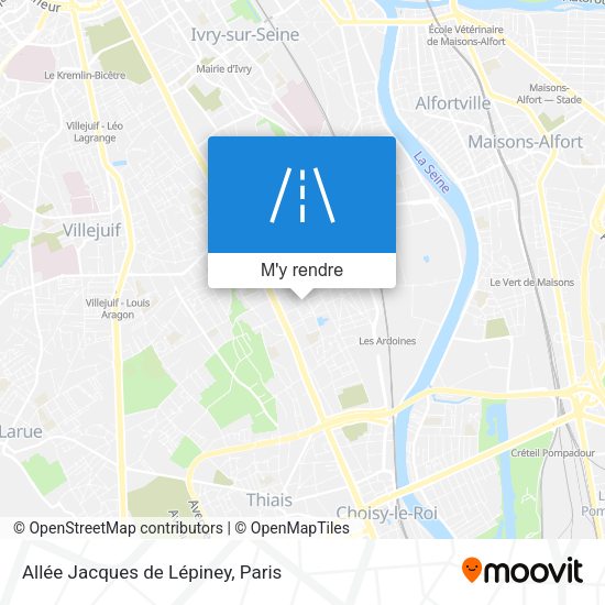 Allée Jacques de Lépiney plan