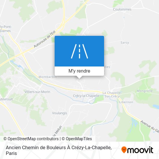 Ancien Chemin de Bouleurs À Crézy-La-Chapelle plan
