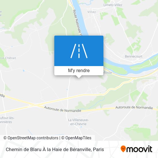 Chemin de Blaru À la Haie de Béranville plan