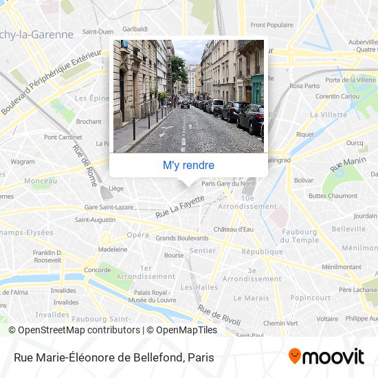 Rue Marie-Éléonore de Bellefond plan