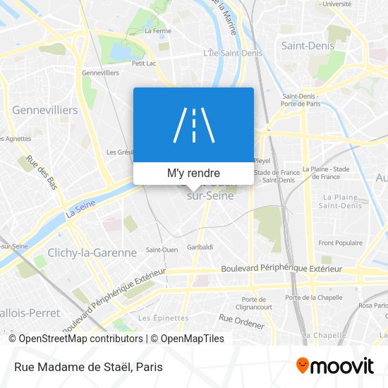 Rue Madame de Staël plan