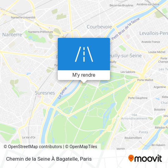 Chemin de la Seine À Bagatelle plan
