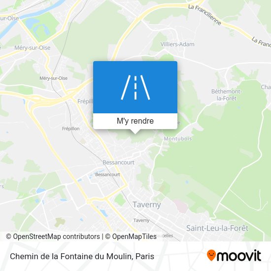 Chemin de la Fontaine du Moulin plan