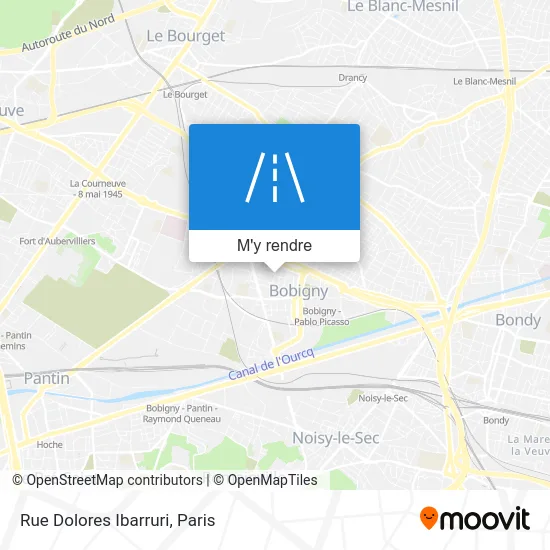 Rue Dolores Ibarruri plan