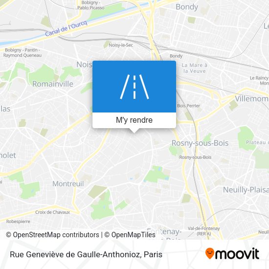 Rue Geneviève de Gaulle-Anthonioz plan