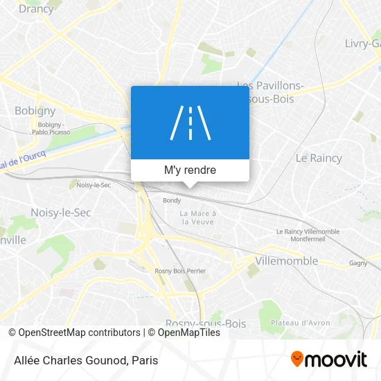 Allée Charles Gounod plan