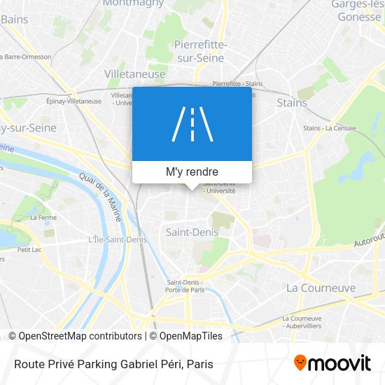 Route Privé Parking Gabriel Péri plan