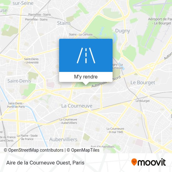 Aire de la Courneuve Ouest plan