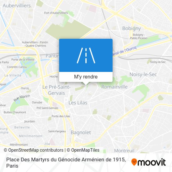 Place Des Martyrs du Génocide Arménien de 1915 plan