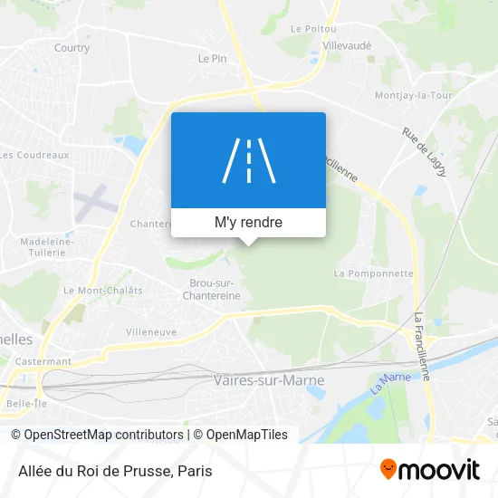 Allée du Roi de Prusse plan