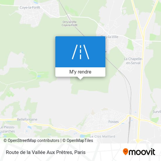 Route de la Vallée Aux Prêtres plan