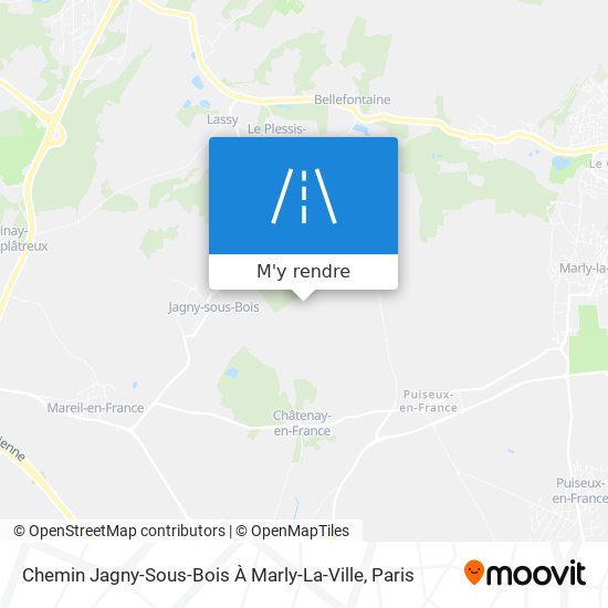 Chemin Jagny-Sous-Bois À Marly-La-Ville plan