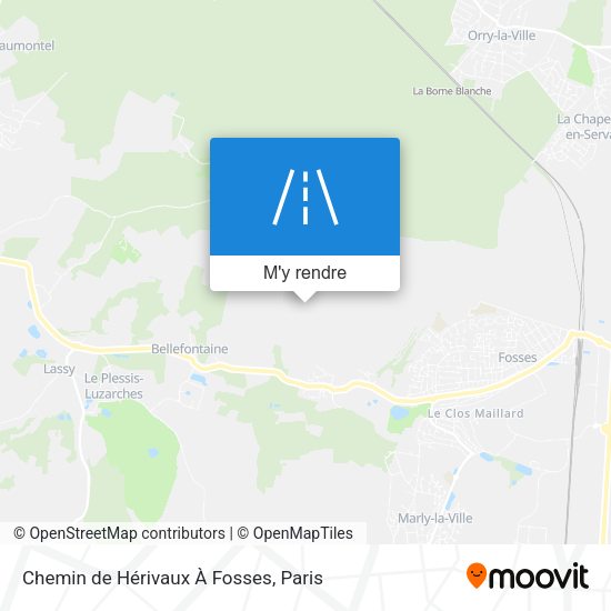 Chemin de Hérivaux À Fosses plan